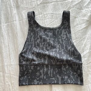 Gray Camouflage Sports Bra
